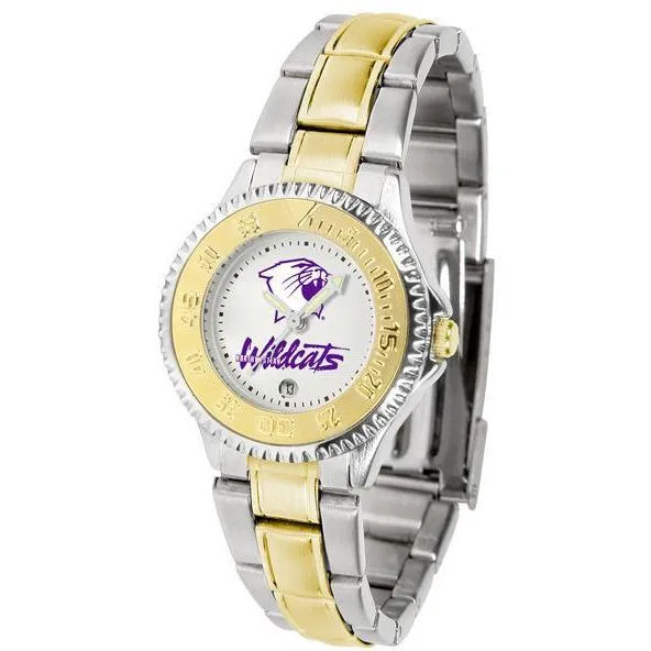 Northwestern Wildcats Ladies Competitor Two-Tone Band Watch