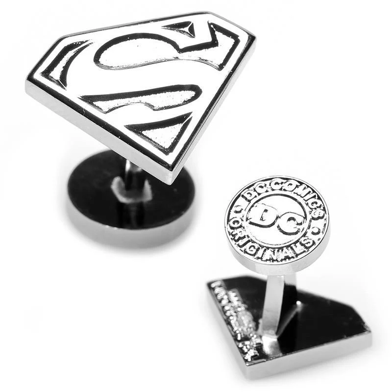 Silver Superman Shield Cufflinks