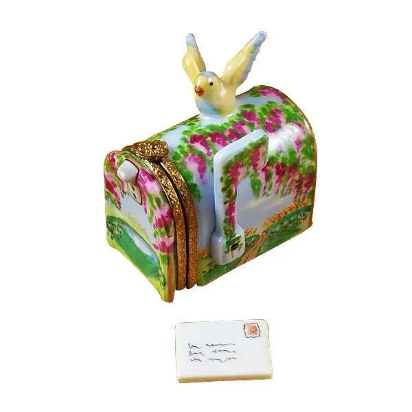 MailBox by Rochard™ Wisteria Yellow Bird Limoges Box by Rochard™