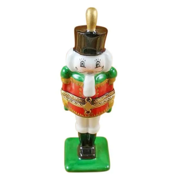 Nutcracker On Flat Green Base Limoges Box by Rochard™