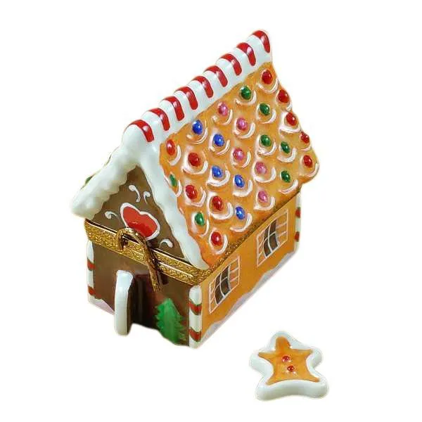 Gingerbread House with Gingerman Limoges Box by Rochard™