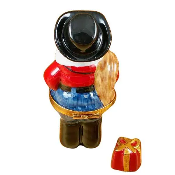 Santa With Cowboy Hat, Boots, Rope Limoges Box by Rochard™