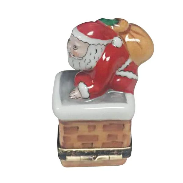 Santa Claus On Roof Limoges Box by Rochard™