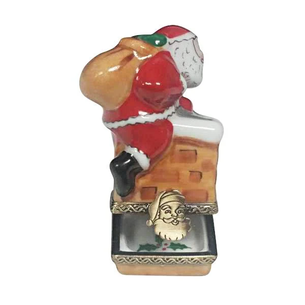 Santa Claus On Roof Limoges Box by Rochard™