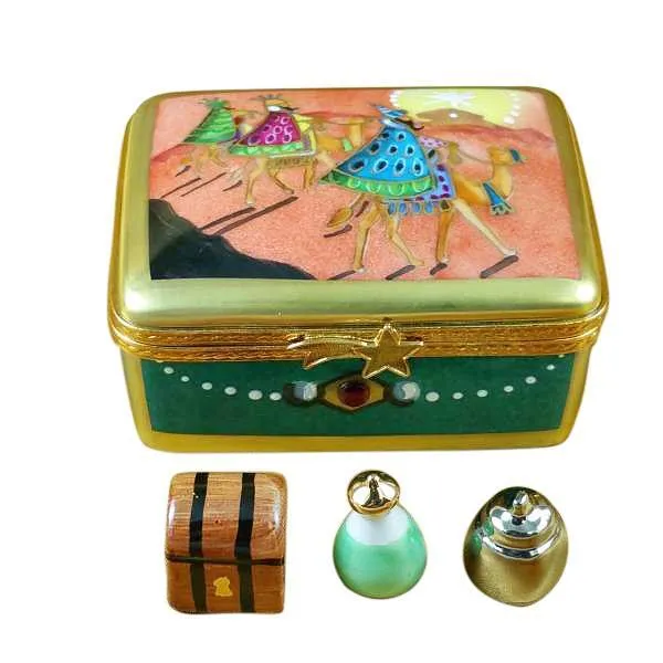Rectangular With Wisemen On Camels Limoges Box by Rochard™