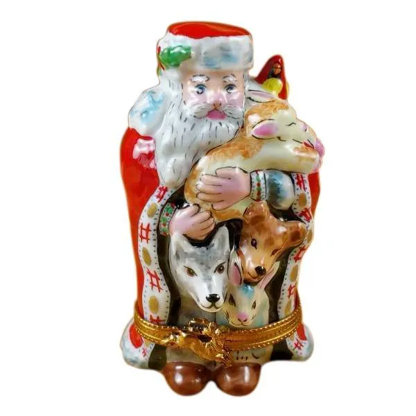 Santa with Animals Limoges Box by Rochard™