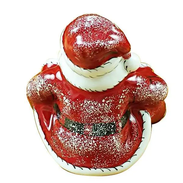 Santa Sitting With Gift Bag Limoges Box by Rochard™