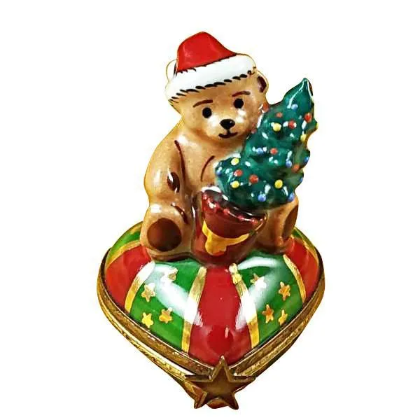 Teddy On Heart with Tree Limoges Box by Rochard™