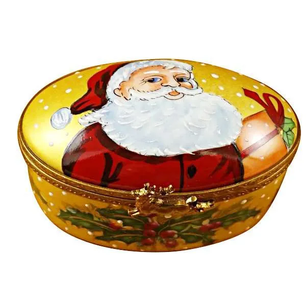Studio Collection - Oval with Santa Claus Limoges Box by Rochard™