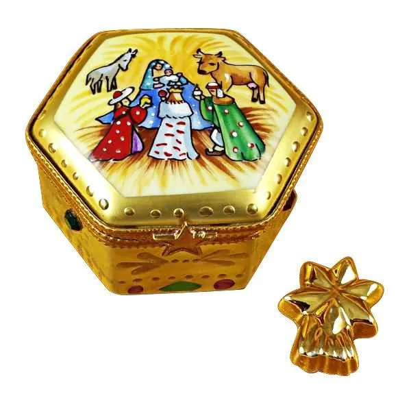 Octagon Nativity with Star Limoges Box by Rochard™