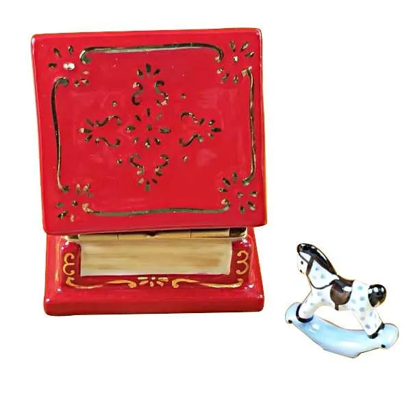 Christmas Toy Chest With Rocking Horse Limoges Box by Rochard™
