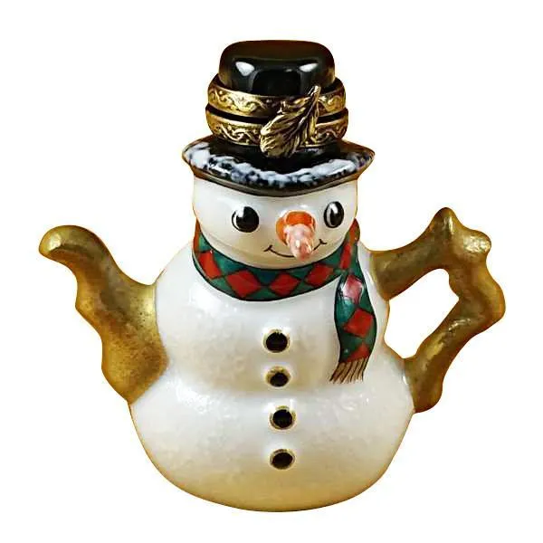 Snowman Teapot Limoges Box by Rochard™