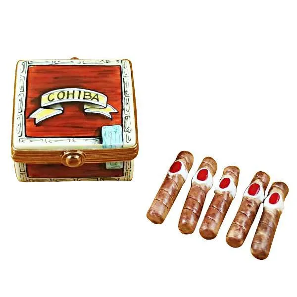 Cigar Box With Removable Cigars Limoges Box by Rochard™