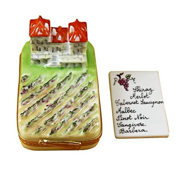Vineyard With Wine List Limoges Box by Rochard™