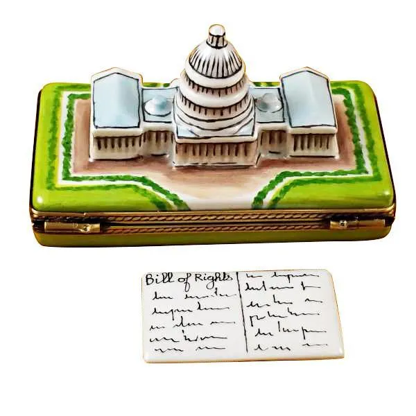 Capital Dome With Removable Bill Of Rights Limoges Box by Rochard™