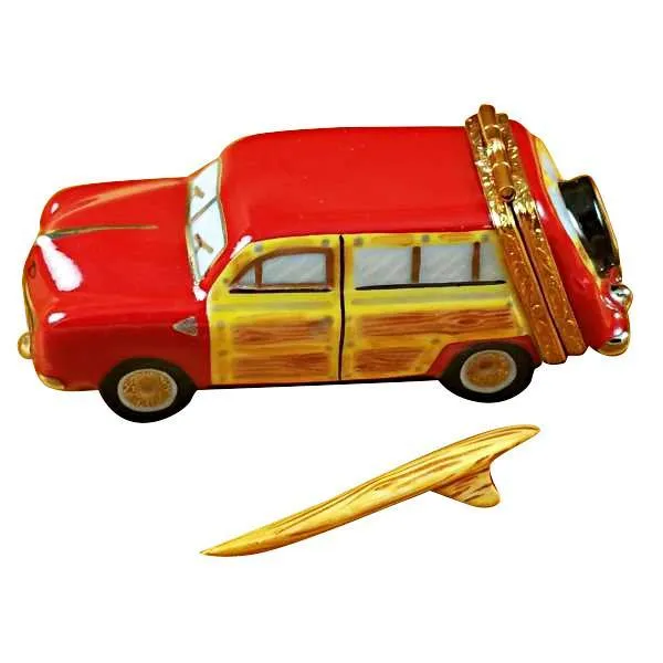 Woodie With Surf Board Limoges Box by Rochard™