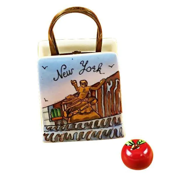 Rockefeller Shopping Bag With Apple Limoges Box by Rochard™