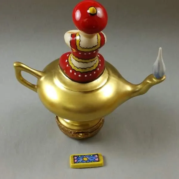 Aladdin in Magic Lamp with Carpet Limoges Box by Rochard™