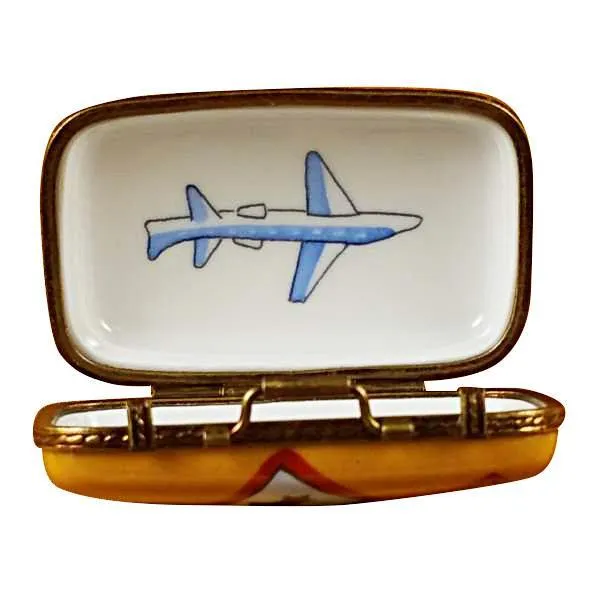 Suitcase With Large Tags Limoges Box by Rochard™