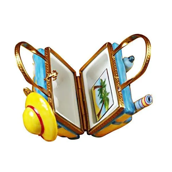 Beach Tote with Hat & Accesories Limoges Box by Rochard™