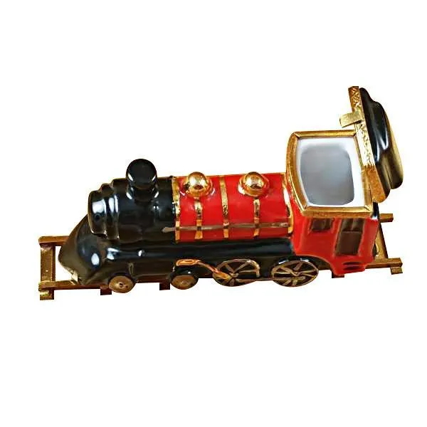 Locomotive/Train On Brass Track Limoges Box by Rochard™
