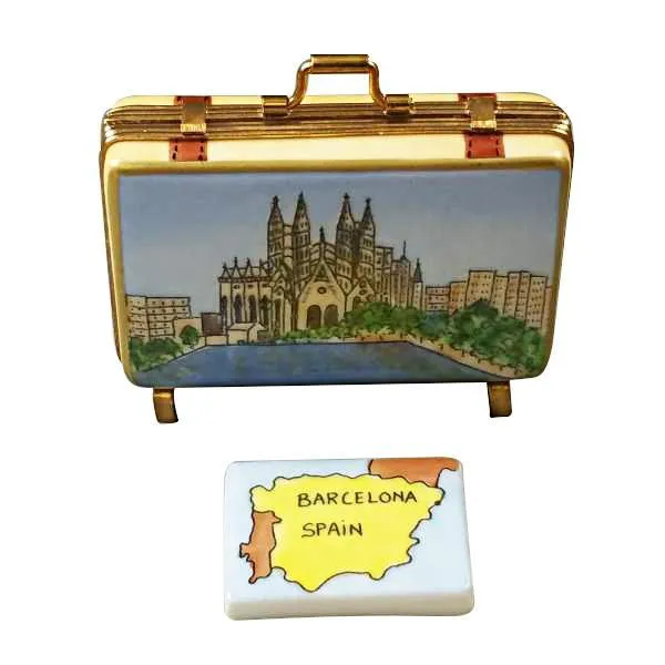 Barcelona Suitcase Limoges Box by Rochard™
