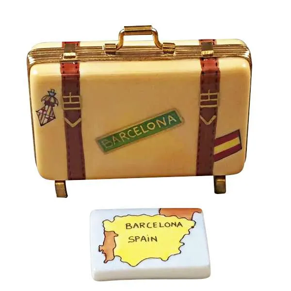 Barcelona Suitcase Limoges Box by Rochard™