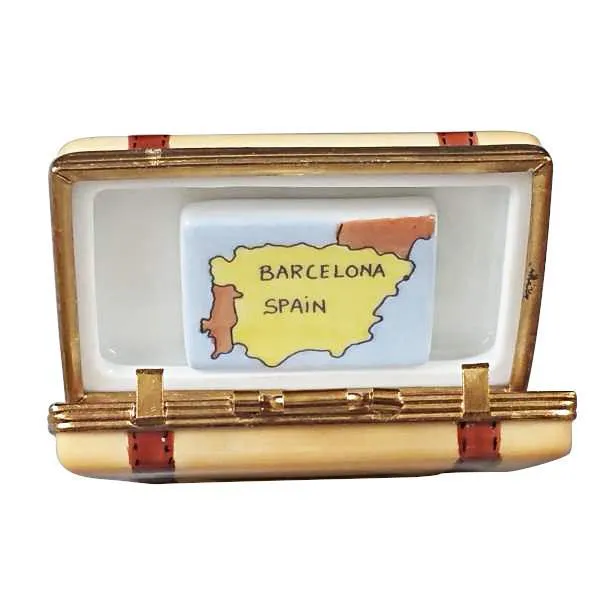 Barcelona Suitcase Limoges Box by Rochard™