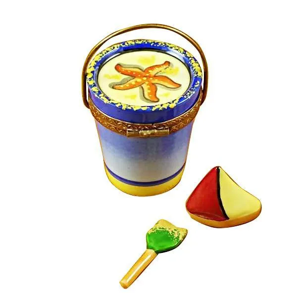 Beachpail with Sailboat & Shovel Limoges Box by Rochard™