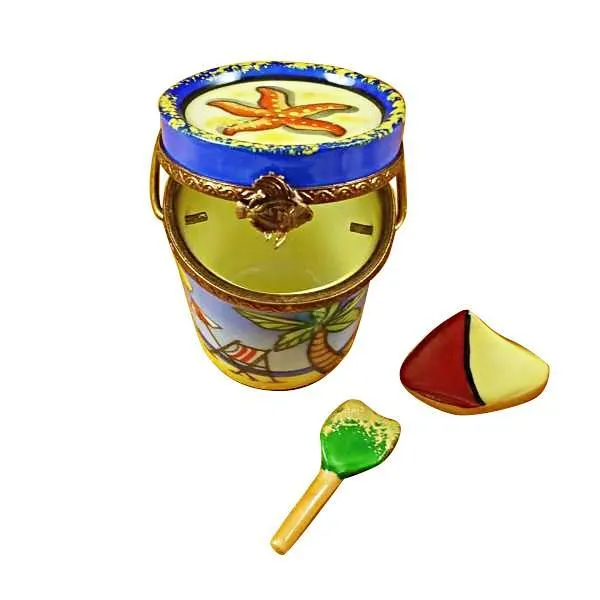 Beachpail with Sailboat & Shovel Limoges Box by Rochard™