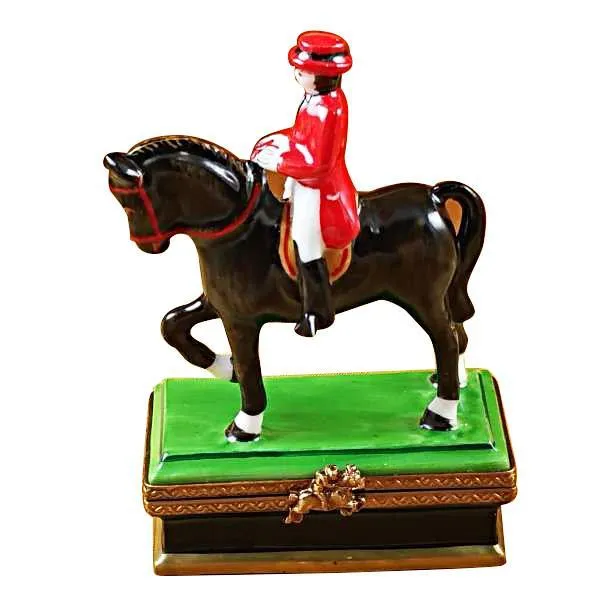 Horse With Rider - Dressage Limoges Box by Rochard™