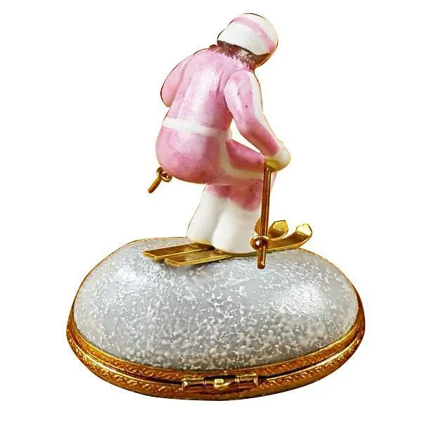 Woman Skier On Mountain Limoges Box by Rochard™