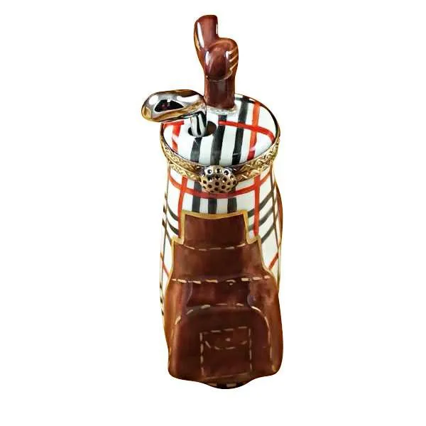 Plaid Golf Bag with Removable Club Limoges Box by Rochard™