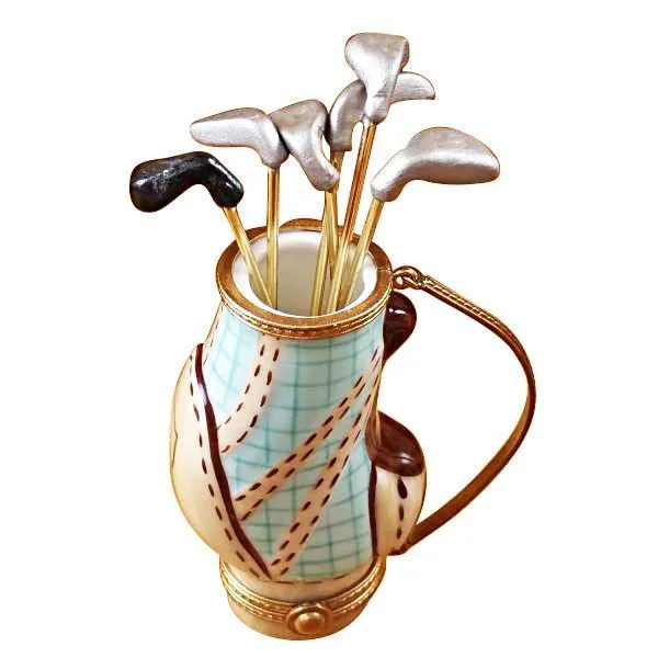 Golf Bag With 6 Clubs Limoges Box by Rochard™