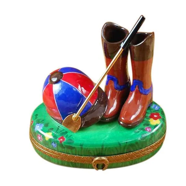 Riding Set with Hat/Stick/Boots Limoges Box by Rochard™