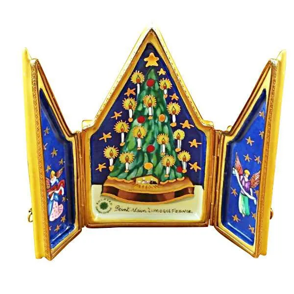 Triptych Christmas Tree Limoges Box by Rochard™