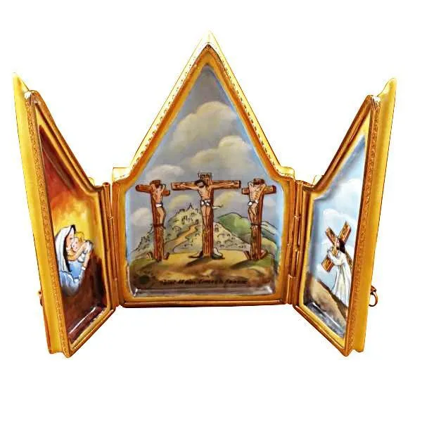 Triptych Crucifix Limoges Box by Rochard™
