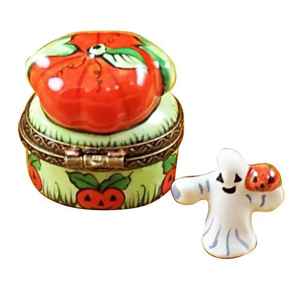 Mini Pumpkin with Ghost Limoges Box by Rochard™