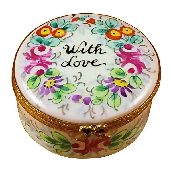 Round - With Love - Studio Collection Limoges Box by Rochard™