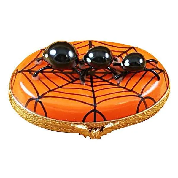 Spider On Oval - Happy Halloween Limoges Box by Rochard™