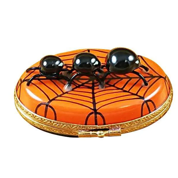 Spider On Oval - Happy Halloween Limoges Box by Rochard™