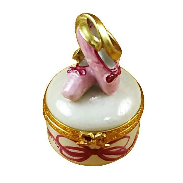 Ballet Shoes On Round Limoges Box by Rochard™