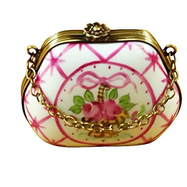 Handbag Maroon Limoges Box by Rochard™