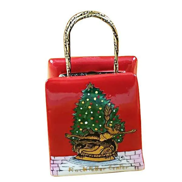 Christmas Shopping Bag Limoges Box by Rochard™