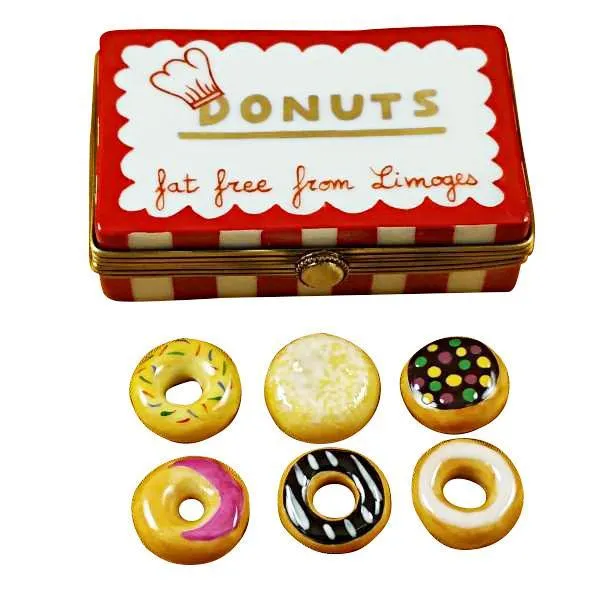 Donut Box with Six Donuts Limoges Box by Rochard™