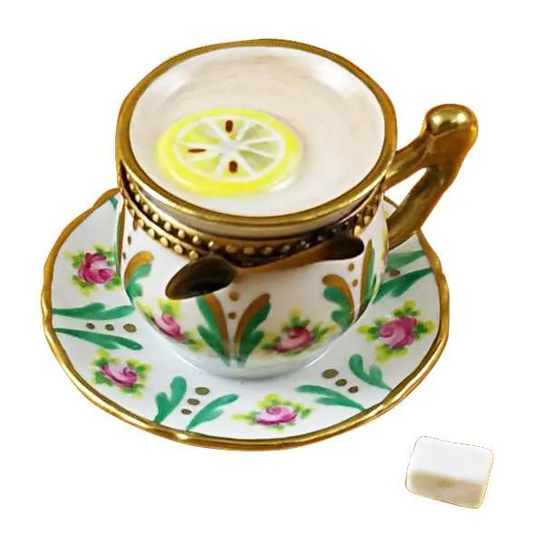 Cup Of Tea with Lemon Limoges Box by Rochard™