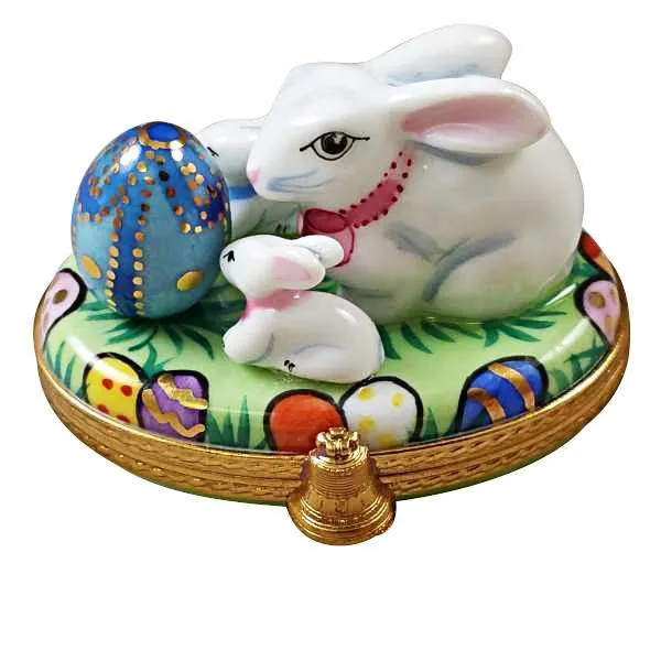 Bunny with Eggs and Babies Limoges Box by Rochard™