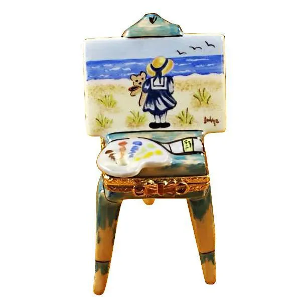 Easel with Girl & Seashore Limoges Box by Rochard™