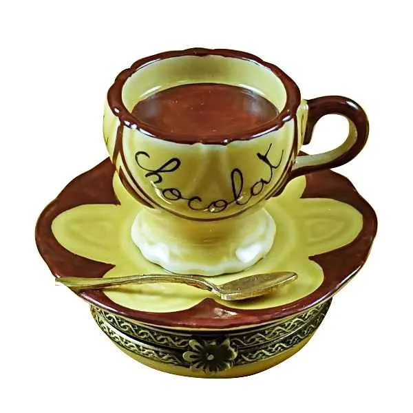 Hot Chocolate Cup & Saucer Limoges Box by Rochard™