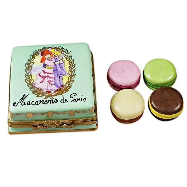 Square Box With Macarons De Paris Limoges Box by Rochard™